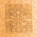 Square Oriental Orange Traditional Rug, abs4595org