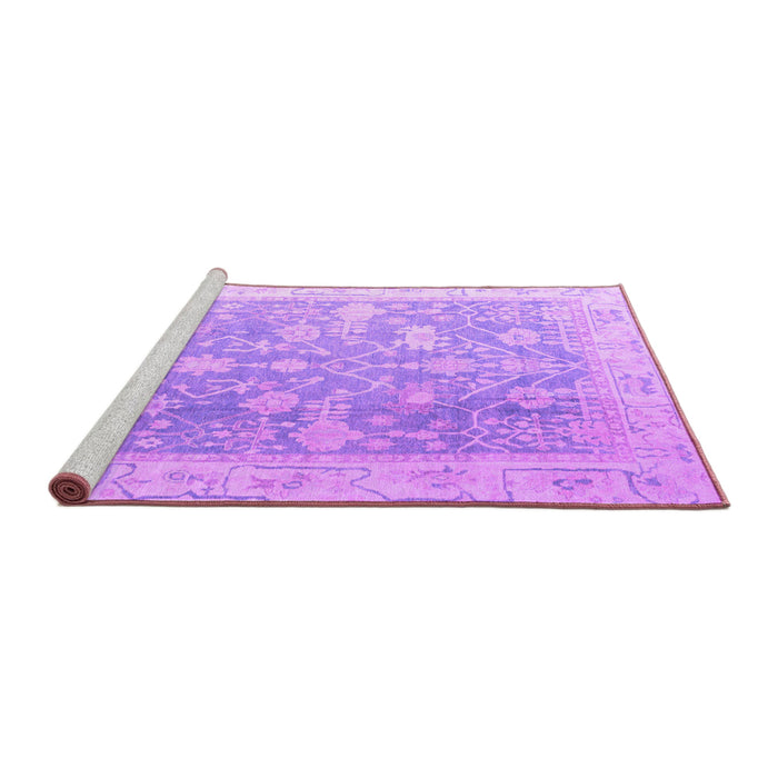 Sideview of Machine Washable Oriental Purple Traditional Area Rugs, wshabs4595pur