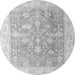 Round Oriental Gray Traditional Rug, abs4595gry