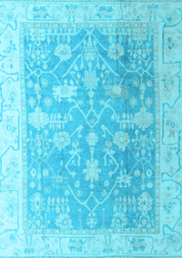 Oriental Light Blue Traditional Rug, abs4595lblu