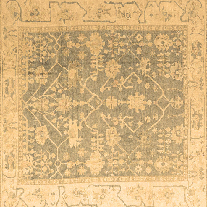Square Oriental Brown Traditional Rug, abs4595brn