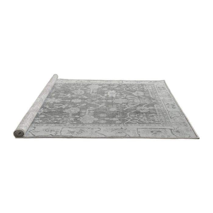 Sideview of Machine Washable Oriental Gray Traditional Rug, wshabs4595gry