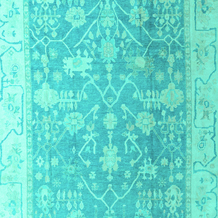Machine Washable Oriental Turquoise Traditional Area Rugs, wshabs4595turq