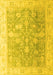 Machine Washable Oriental Yellow Traditional Rug, wshabs4595yw