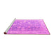 Sideview of Machine Washable Oriental Pink Traditional Rug, wshabs4595pnk