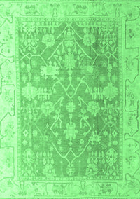 Oriental Emerald Green Traditional Rug, abs4595emgrn