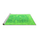 Sideview of Machine Washable Oriental Green Traditional Area Rugs, wshabs4595grn