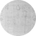 Round Oriental Gray Traditional Rug, abs4596gry