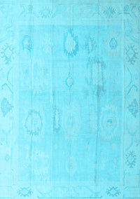 Oriental Light Blue Traditional Rug, abs4596lblu