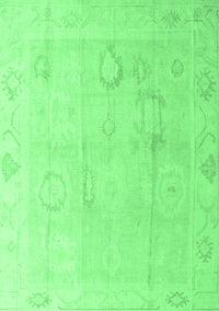 Oriental Emerald Green Traditional Rug, abs4596emgrn