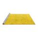 Sideview of Machine Washable Oriental Yellow Traditional Rug, wshabs4596yw