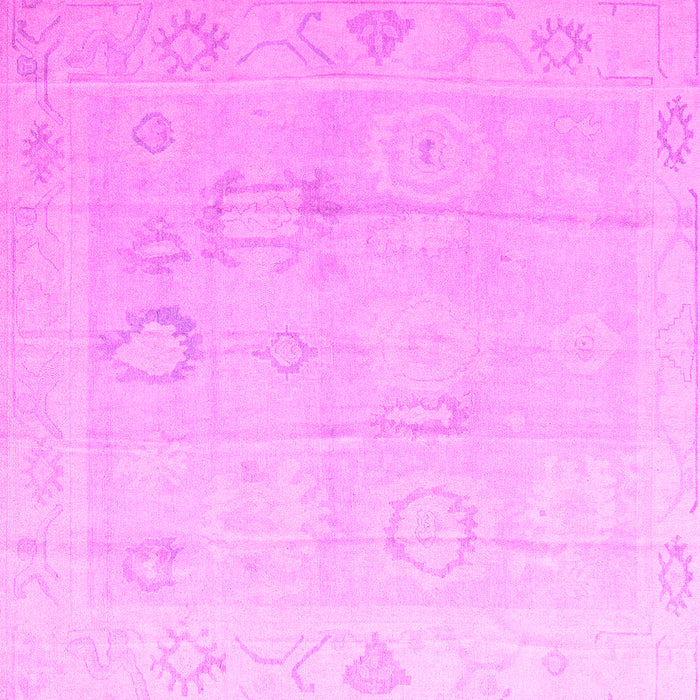 Square Oriental Pink Traditional Rug, abs4596pnk