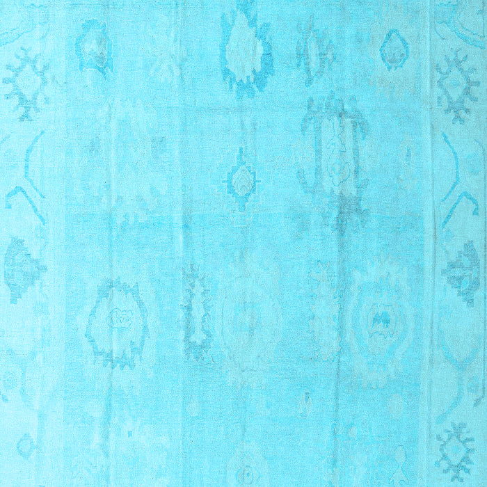 Machine Washable Oriental Light Blue Traditional Rug, wshabs4596lblu