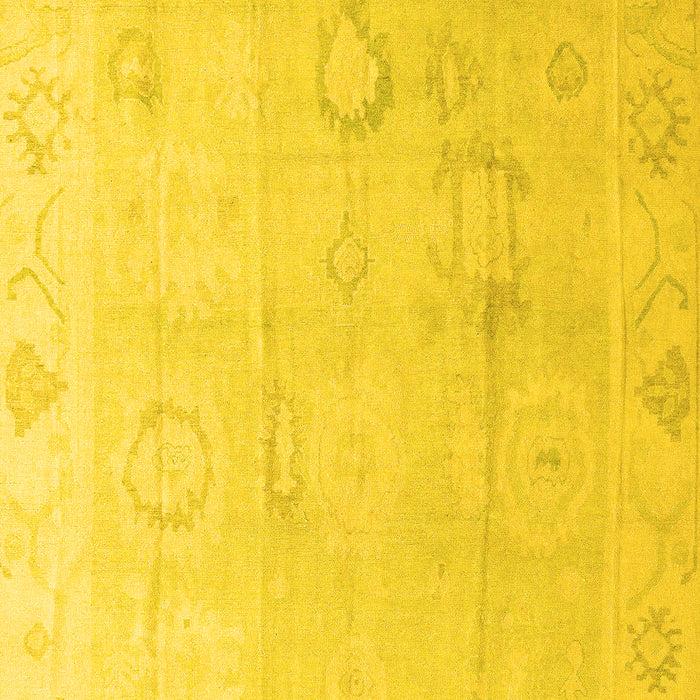 Machine Washable Oriental Yellow Traditional Rug, wshabs4596yw