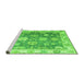 Sideview of Machine Washable Oriental Green Traditional Area Rugs, wshabs4597grn