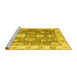 Sideview of Machine Washable Oriental Yellow Traditional Rug, wshabs4597yw