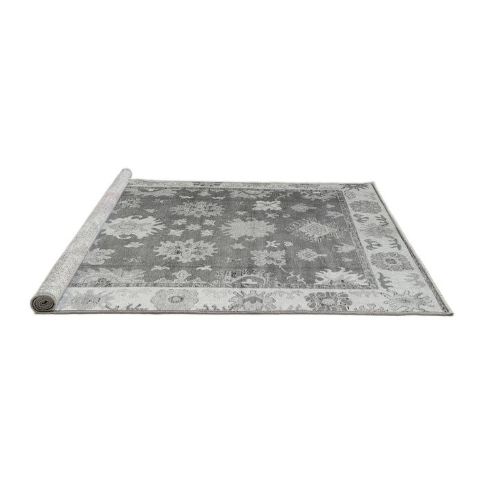 Sideview of Machine Washable Oriental Gray Traditional Rug, wshabs4597gry