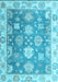 Oriental Light Blue Traditional Rug, abs4597lblu