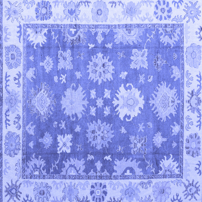Square Oriental Blue Traditional Rug, abs4597blu