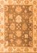 Machine Washable Oriental Orange Traditional Area Rugs, wshabs4597org