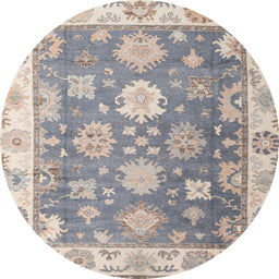 Round Machine Washable Abstract Grey Gray Rug, wshabs4597