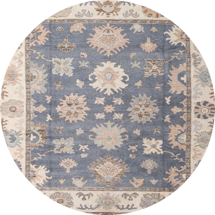 Round Machine Washable Abstract Grey Gray Rug, wshabs4597