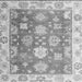 Square Machine Washable Oriental Gray Traditional Rug, wshabs4597gry