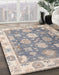 Abstract Gray Oriental Rug in Family Room, abs4597