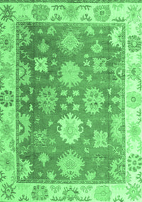 Oriental Emerald Green Traditional Rug, abs4597emgrn