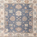 Square Abstract Gray Oriental Rug, abs4597