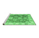 Sideview of Machine Washable Oriental Emerald Green Traditional Area Rugs, wshabs4597emgrn