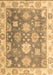 Machine Washable Oriental Brown Traditional Rug, wshabs4597brn