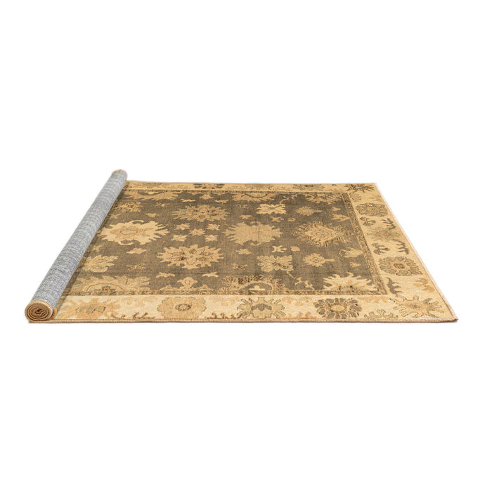 Sideview of Machine Washable Oriental Brown Traditional Rug, wshabs4597brn
