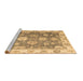 Sideview of Machine Washable Oriental Brown Traditional Rug, wshabs4597brn