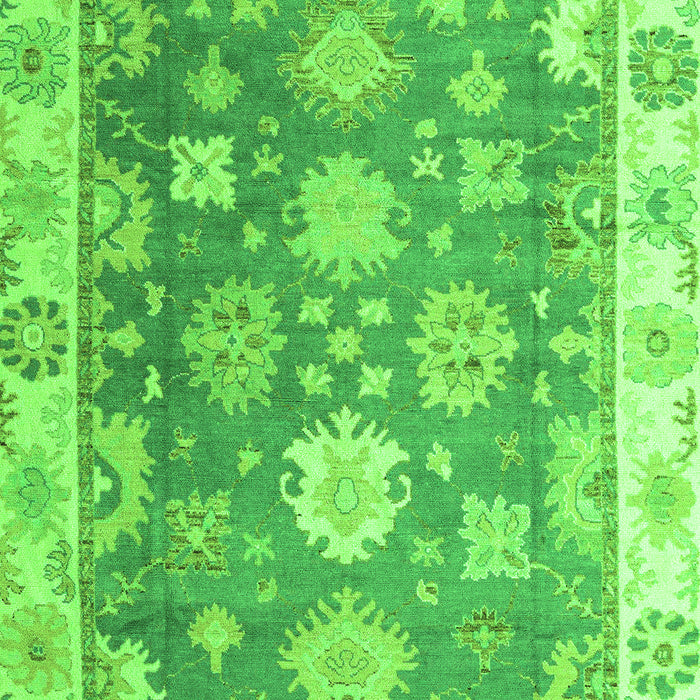 Machine Washable Oriental Green Traditional Area Rugs, wshabs4597grn