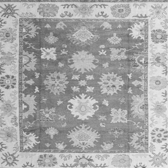 Square Oriental Gray Traditional Rug, abs4597gry
