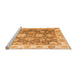 Sideview of Machine Washable Oriental Orange Traditional Area Rugs, wshabs4597org