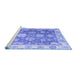 Sideview of Machine Washable Oriental Blue Traditional Rug, wshabs4597blu