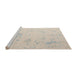 Sideview of Machine Washable Abstract Wheat Beige Rug, wshabs4598