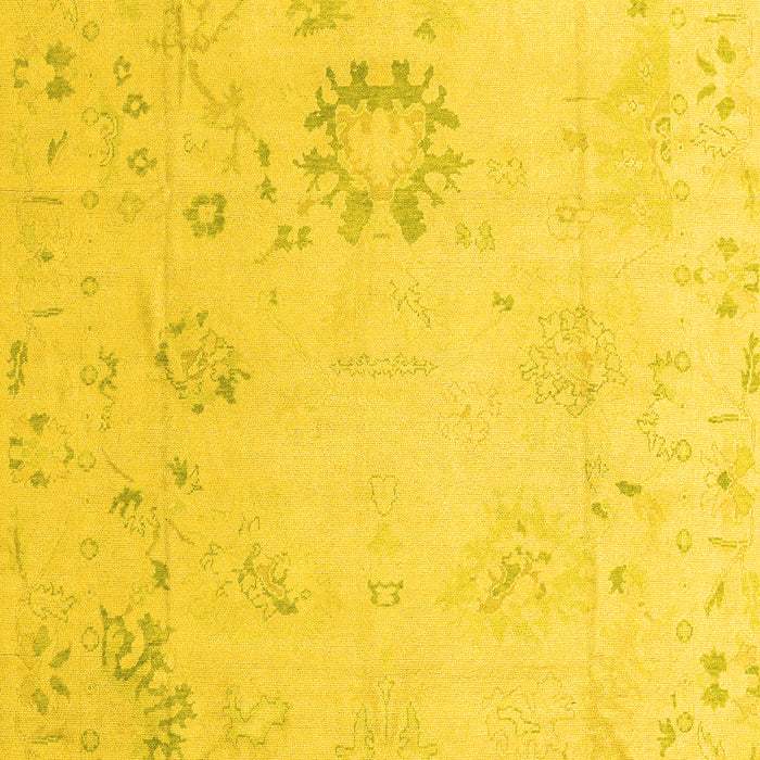 Machine Washable Oriental Yellow Traditional Rug, wshabs4598yw