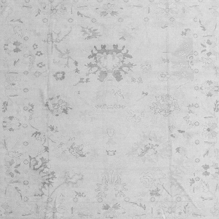 Square Machine Washable Oriental Gray Traditional Rug, wshabs4598gry