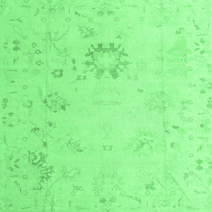Square Oriental Emerald Green Traditional Rug, abs4598emgrn