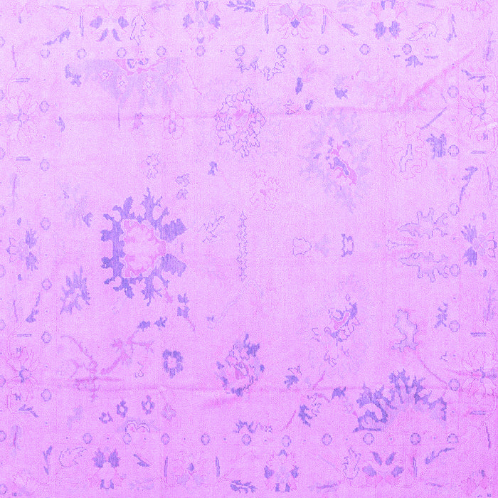 Square Machine Washable Oriental Purple Traditional Area Rugs, wshabs4598pur