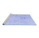 Sideview of Machine Washable Oriental Blue Traditional Rug, wshabs4598blu