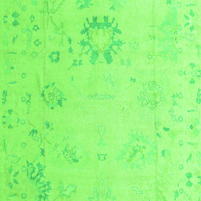 Machine Washable Oriental Green Traditional Area Rugs, wshabs4598grn