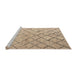 Sideview of Machine Washable Abstract Brown Rug, wshabs4599