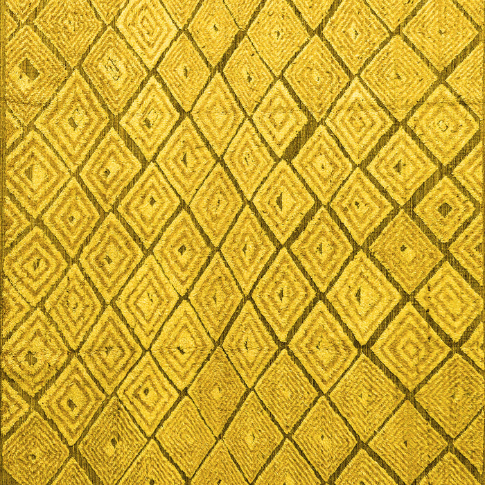 Square Abstract Yellow Modern Rug, abs4599yw