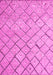 Machine Washable Abstract Pink Modern Rug, wshabs4599pnk