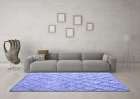 Machine Washable Abstract Blue Modern Rug, wshabs4599blu