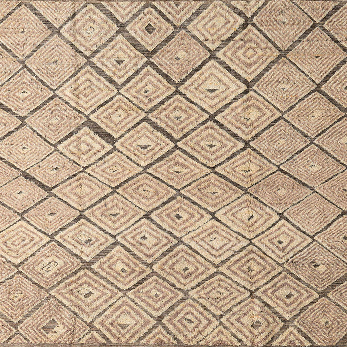 Square Abstract Brown Modern Rug, abs4599